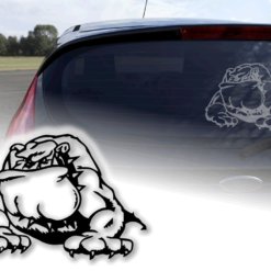 Aufkleber Bulldogge Comic Fun Kult Sticker