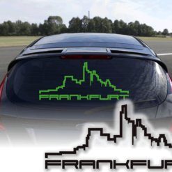 Aufkleber Frankfurt Skyline Autosticker Text Auto tattoo Text