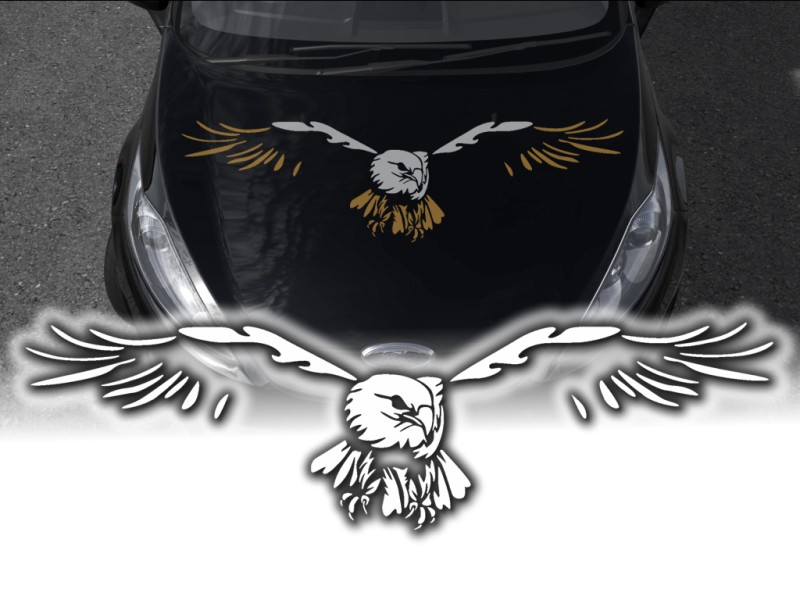 Auto Aufkleber Adler Motorhaube Pkw A301 🔥 ohne Hintergrund, kleine &  große Motive