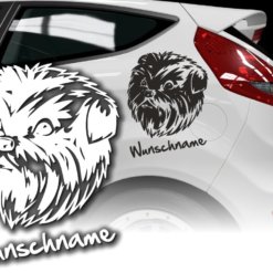 Auto Aufkleber Affenpinscher