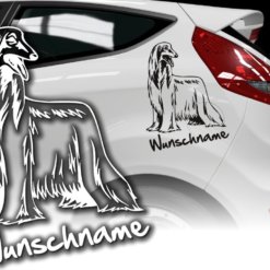 Auto Aufkleber Afghanischer Windhund Afghane Afgahne