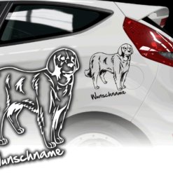 Auto Aufkleber Akbash Anatolischer Hirtenhund