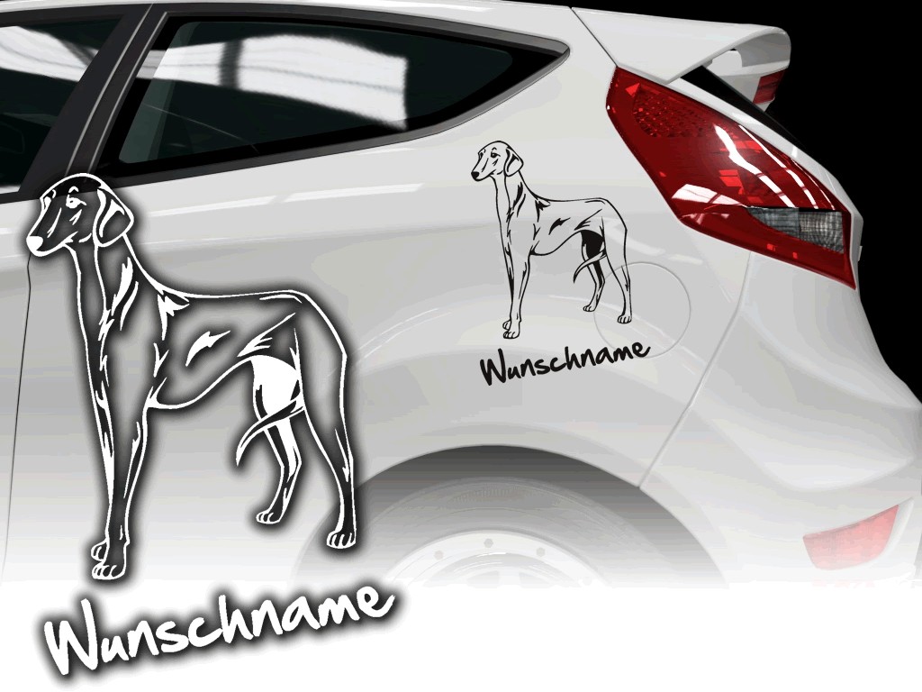 Hund Azawakh Auto Sticker Azawakh Aufkleber Hundeaufkleber Azawakh