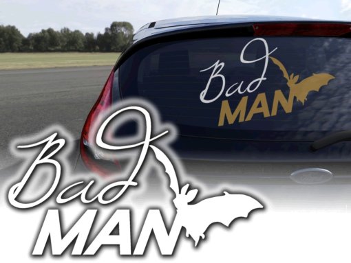 Auto Aufkleber Bad Man Fledermaus Sticker A138