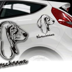 Auto Aufkleber Basset Hound