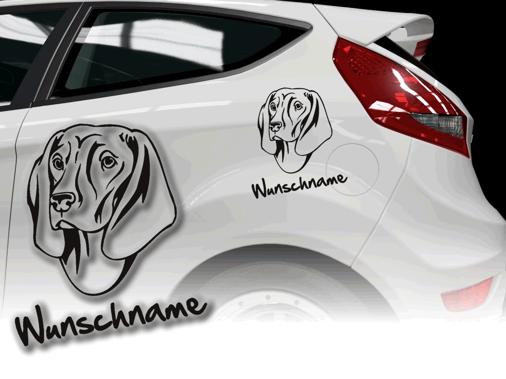 Autoaufkleber - Aufkleber - sticker Motiv: Fährtenhund