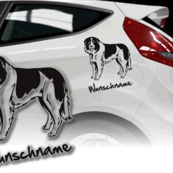 Auto Aufkleber Bucovina rumänischer Hirtenhund