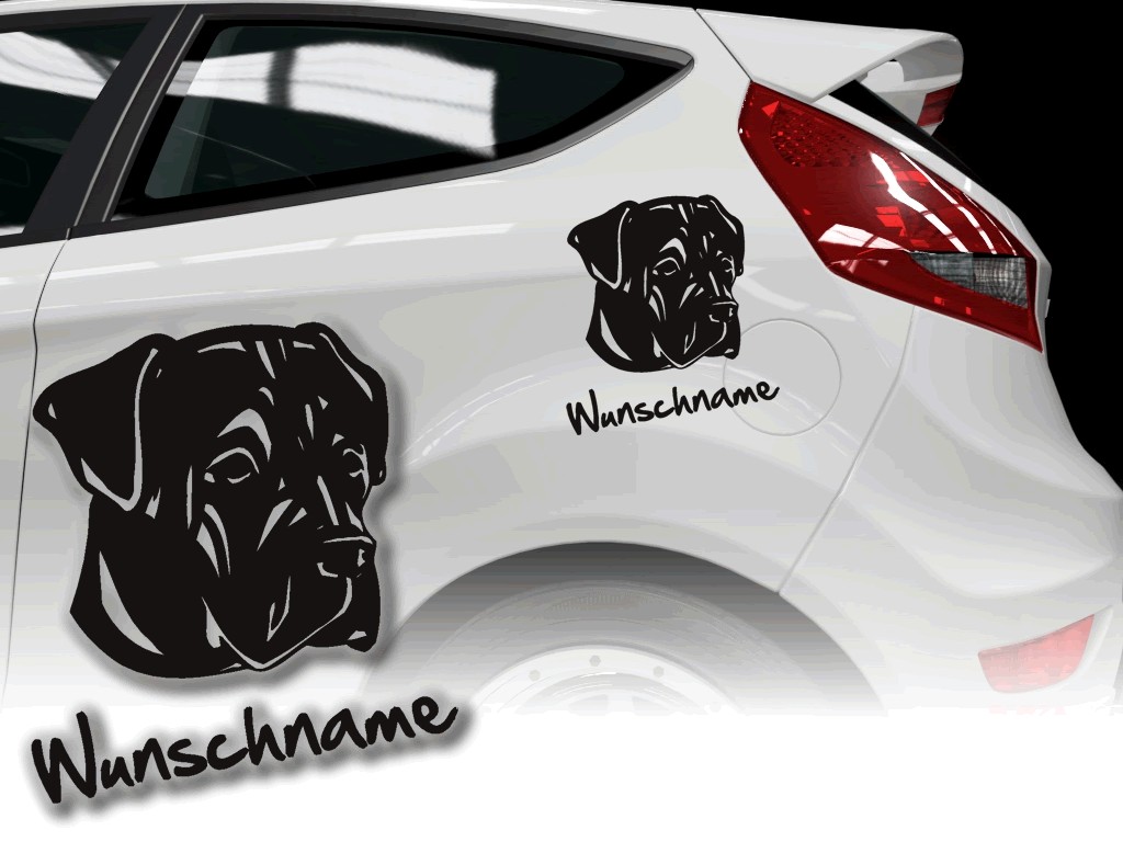 Klebe-X Rassehunde Autoaufkleber Hunde | große Motivauswahl | einfache  Konfiguration Hund Autoaufkleber | Größe S