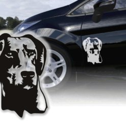 Auto Aufkleber Dobermann Schlappohren unkupiert Autoaufkleber Sticker