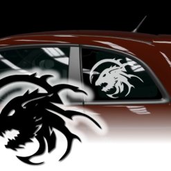 Auto Aufkleber Drachen Sticker Dragon Seitenaufkleber