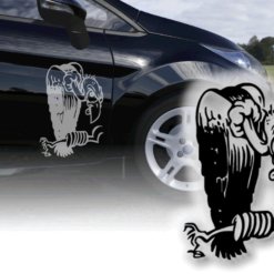 Auto Aufkleber Geier Autoaufkleber Vogel Sticker Spass