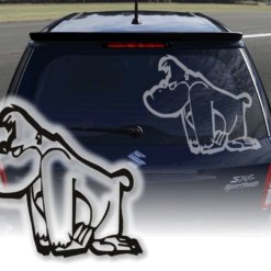 Auto Aufkleber Gorilla Affe Humor Spass Sticker Autotattoo