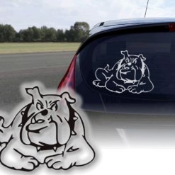 Auto Aufkleber Hund Comic Wachhund Sticker Autotattoo