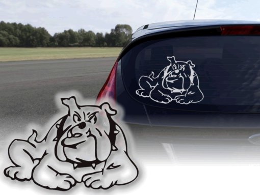 Auto Aufkleber Hund Comic Wachhund Sticker Autotattoo