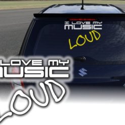 Auto Aufkleber Musik Laut Sticker A116