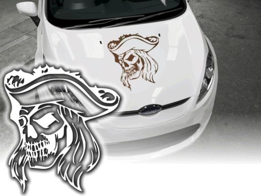 Auto Aufkleber Pirat Skull Seeräuber Sticker Autosticker