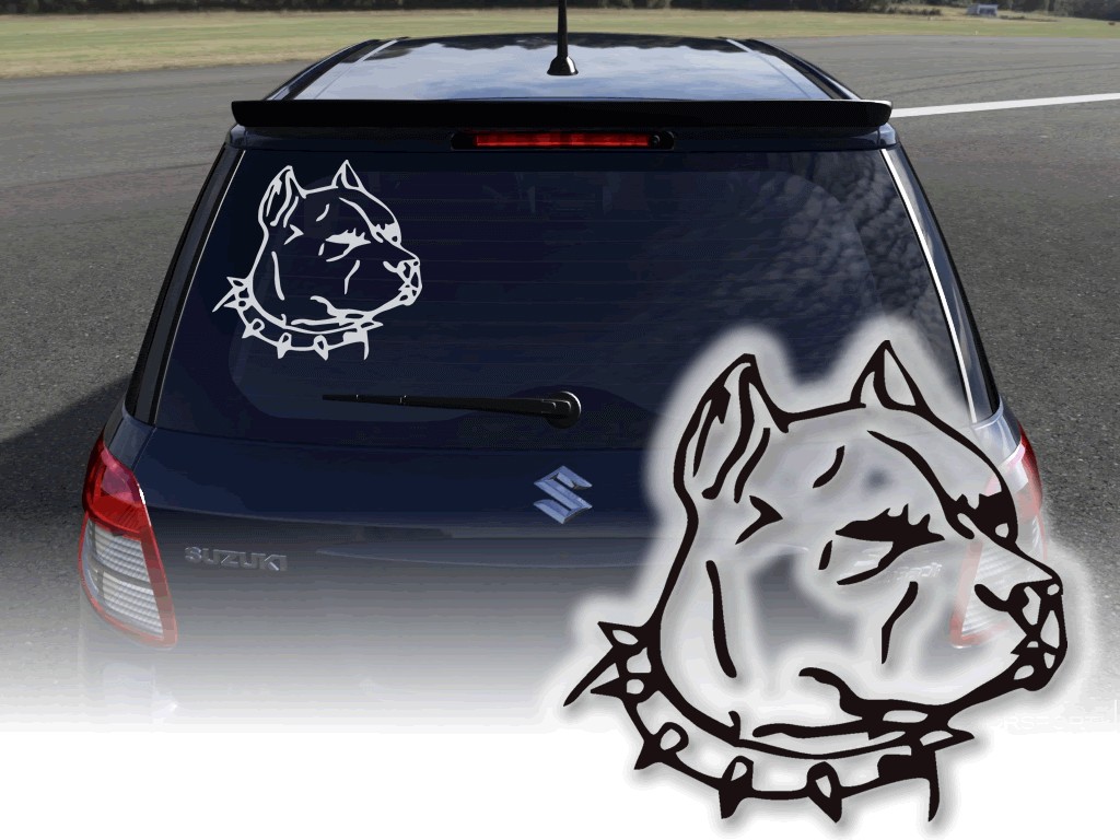 Auto Aufkleber Pitbull Kult Humor Spass Sticker Autotattoo 🔥 ohne  Hintergrund, kleine & große Motive