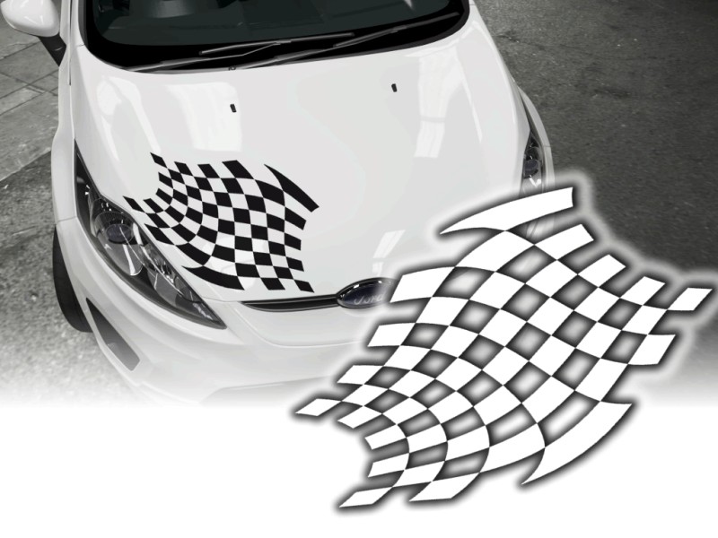 Auto aufkleber Rennflagge Motorhaube Sticker A412 🔥 ohne Hintergrund,  kleine & große Motive