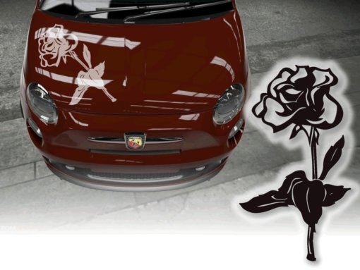 Auto Aufkleber Rose Kult Humor Sticker Autotattoo