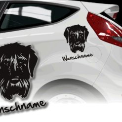 Auto Aufkleber Russischer Schwarzer Terrier
