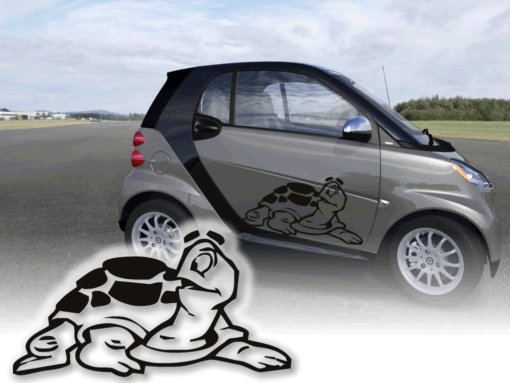 Auto Aufkleber Schildkröte Humor Spass Sticker Autotattoo