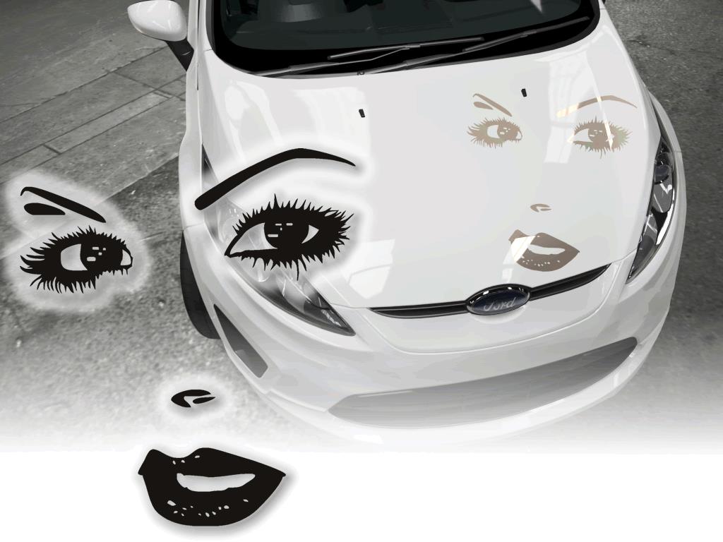 1pc Netter Gesicht Aussieht Auto spiegel aufkleber Schöne - Temu