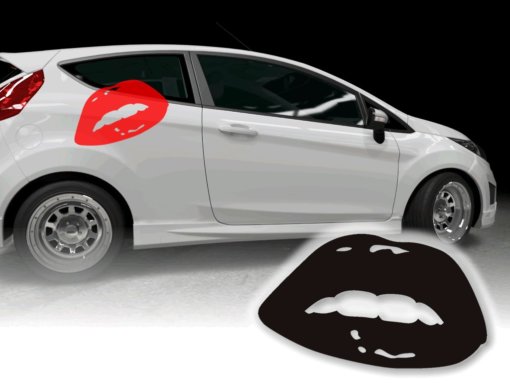 Auto Aufkleber Sexy Mund Kiss Kussmund