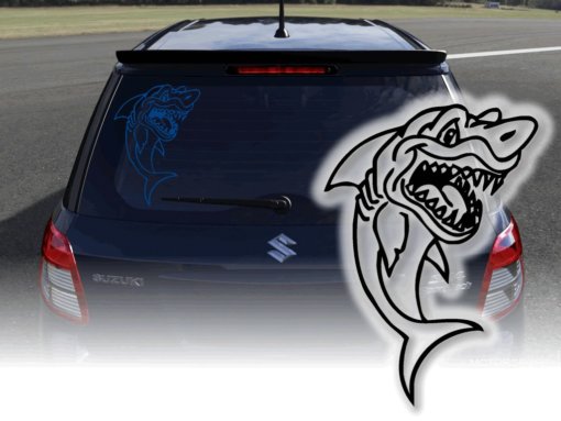 Auto Aufkleber Shark Hai Fun Spass Sticker Autotattoo