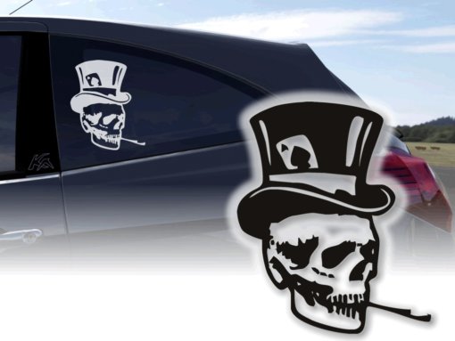 Auto Aufkleber Skull Ass Pokern Sticker Autosticker