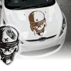 Auto Aufkleber Skull letzte Zigarette Sticker Autoaufkleber Autosticker