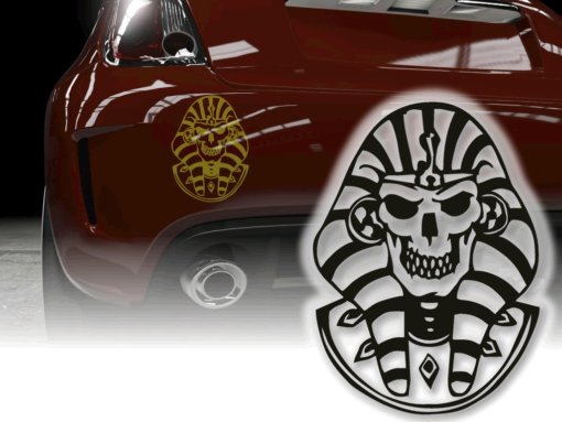 Auto Aufkleber Skull Pharao Sticker Autosticker