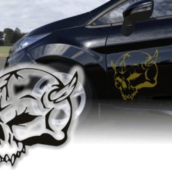Auto Aufkleber Skull Totenkopf Devil Sticker Autosticker