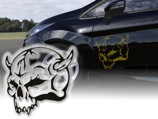 Auto Aufkleber Skull Totenkopf Devil Sticker Autosticker