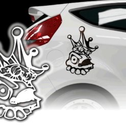 Auto Aufkleber Skull Totenkopf König King Sticker Autoaufkleber Autosticker