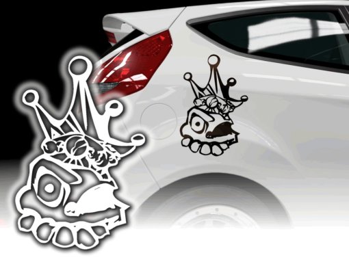 Auto Aufkleber Skull Totenkopf König King Sticker Autoaufkleber Autosticker