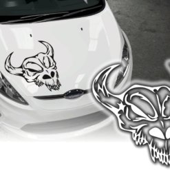 Auto Aufkleber Skull Totenkopf Teufel Devil Autosticker