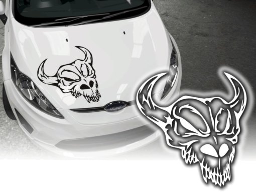 Auto Aufkleber Skull Totenkopf Teufel Devil Autosticker