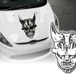 Auto Aufkleber Skull Totenschädel Helm Autosticker