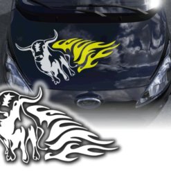 Auto Aufkleber Stier Sticker Motorhauben LKW PKW A304