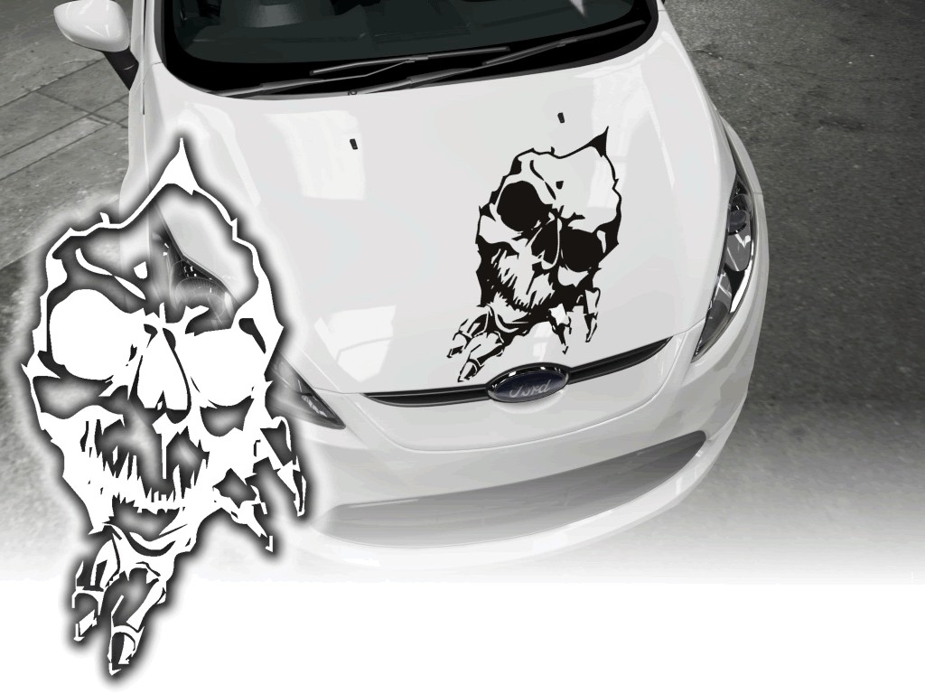 Auto Aufkleber Tankdeckel Skull Totenkopf Sticker Autoaufkleber