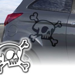 Auto Aufkleber Totenkopf Skull Sticker Autoaufkleber Autosticker