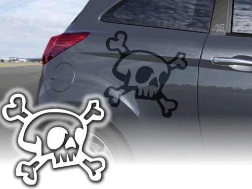 Auto Aufkleber Totenkopf Skull Sticker Autoaufkleber Autosticker