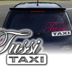 Auto Aufkleber Tussi Taxi Heckscheiben A104