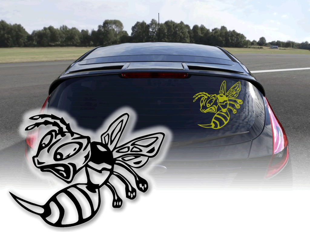 Auto Aufkleber Wespe Autoaufkleber Hornisse Sticker Hornet Wasp 🔥 ohne  Hintergrund, kleine & große Motive