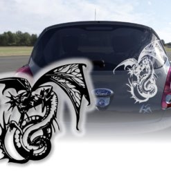 Autoaufkleber Drachen Draco Sticker Aufkleber Heckscheibe