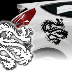 Autoaufkleber Drachen Sticker Drache Seitentribal