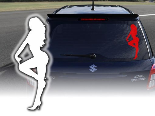 Autoaufkleber Sexy Girl elegant stehend Auto Aufkleber Sticker