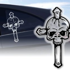 AutoAufkleber Skull Kreuz Totenkopf Sticker Autosticker