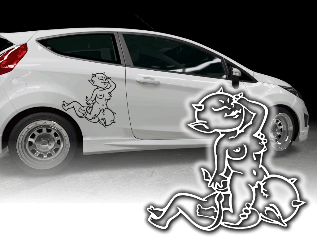 MONSTER Sticker Auto Aufkleber Heckscheibe Familie Autosticker