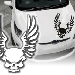 Autoaufkleber Totenkopf Sticker Skull Engel Flügel Aufkleber